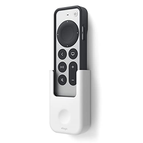 elago Remote Holder Mount Fernbedienungshalter Kompatibel mit Apple TV 4K Siri Remote 3. Generation (2022) und 2. Generation (2021) (Weiß) von elago