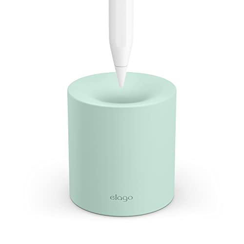 elago Silikonständer Kompatibel mit Apple Pencil USB-C, Kompatibel mit Apple Pencil 2. und 1. Generation und jedem Tablet-Stylus mit oder ohne Bleistifttasche oder -hülse, Schutz der Spitze (Grün) von elago