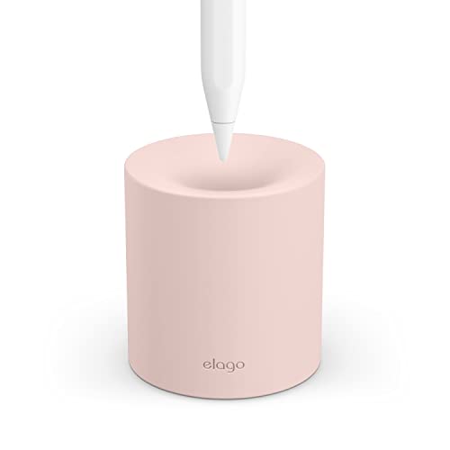 elago Silikonständer Kompatibel mit Apple Pencil USB-C, Kompatibel mit Apple Pencil 2. und 1. Generation und jedem Tablet-Stylus mit oder ohne Bleistifttasche oder -hülse, Schutz der Spitze (Rosa) von elago