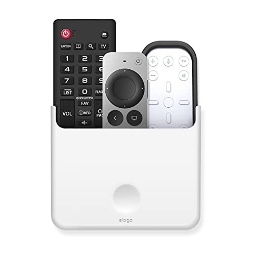 elago Universal Remote Holder Mount Fernbedienungshalter Kompatibel mit Apple TV Remote Control und Allen Anderen Fernbedienungen (Large, Weiß) von elago