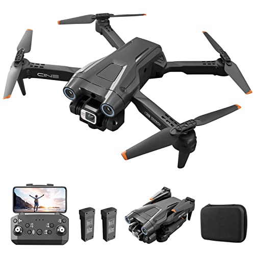 Drohne mit Kamera 4K, Faltbar RC Drohne RC Quadrocopter mit 1080P HD Dual Kamera, FPV Übertragung, 2 Batterien, Gestensteuerung, Höhenhaltung, One Key Start/Landen 3D Flips für Anfänger (Schwarz) von ele ELEOPTION