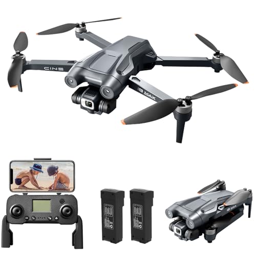 GPS Drohne mit Kamera 4K, RC Drohne Quadrocopter, Auto Rückkehr, Bürstenlos Motor, 5G WLAN Bildübertragung, Kreisflug, Höhenhaltung, Headless Modus, 50 Min. Flugzeit (i8 MAX Schwarz) von ele ELEOPTION