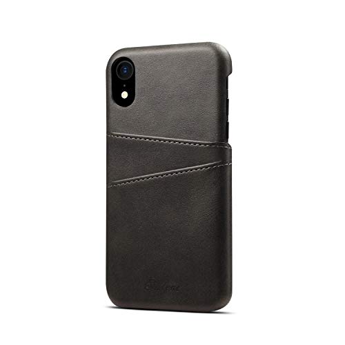 ele ELEOPTION iPhone XR Hülle iPhone XR Case PU Leder Hülle iPhone XR Backcover mit lle iPhone XR Backcover mit Kartenfächer (Schwarz) von ele ELEOPTION