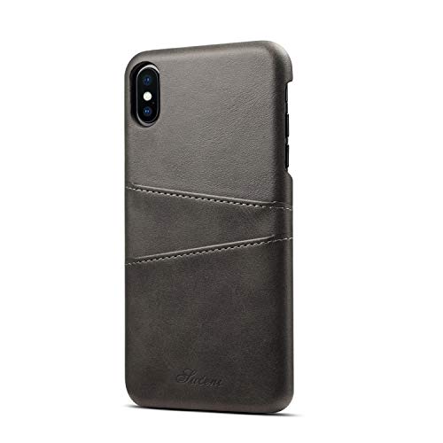 ele ELEOPTION iPhone XS Max Hülle iPhone XS Max Case PU Leder Hülle iPhone XR Backcover mit lle iPhone XS Max Backcover mit Kartenfächer (Schwarz) von ele ELEOPTION