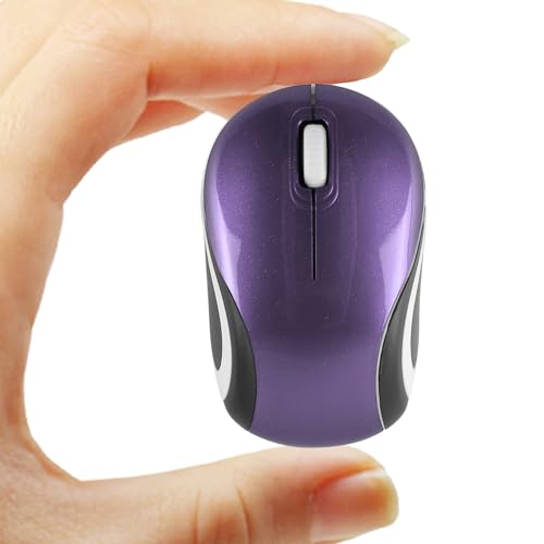 Kabellose Maus Niedliche Mini-Computermaus Kleine Größe Tasche Tragbare Kompakte Reise USB Optische Mäuse 3 Tasten 1000 DPI Kabellose Maus für Laptop PC Computer Notebook Kinder Geschenk (Violett) Kabellose Maus Niedliche Mini-Computermaus Kleine Größe Tasche Tragbare Kompakte Reise USB Optische Mäuse 3 Tasten 1000 DPI Kabellose Maus für Laptop PC Computer Notebook Kinder Geschenk (Violett) von elec Space