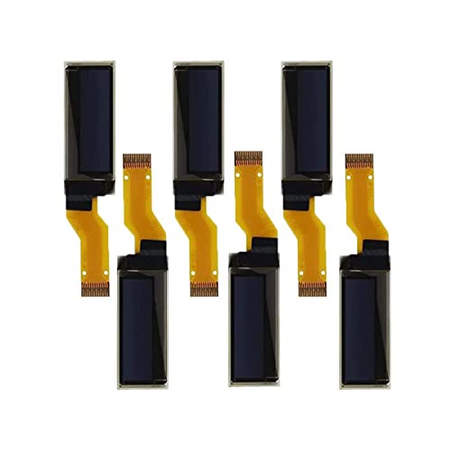 OLED-LCD-Display-Modul, 0,91 Zoll, 4-Draht-SPI Serieller OLED-Bildschirm-Treiber, 128 x 32, 3,3 V ~ 4,2 V für Ledger Nano S (weiße Displayfarbe), 6 Stück von elecsung