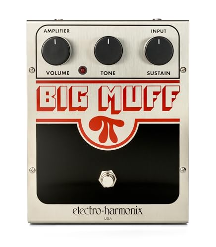 Electro Harmonix Big Muff Pi Effektpedal für E-Gitarre, silberfarben von Electro Harmonix