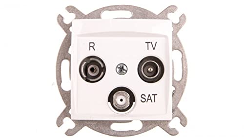 CARLA Antennensteckdose R-TV-SAT 10dB weiß 1761-10 Elektro-plast Aufsteckschale 5901752635296 von elektro-plast nasielsk