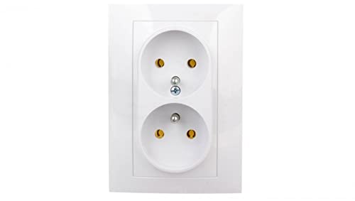 CARLA Doppelsteckdose z/u weiß 1735-00 Elektro-plast Aufputz 5901752634947 von elektro-plast nasielsk
