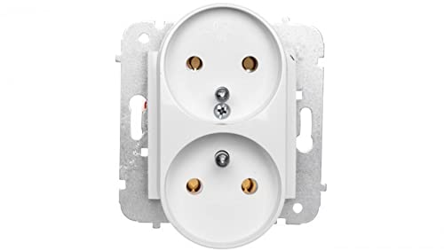 CARLA Doppelsteckdose z/u weiß 1743-10 Elektro-plast Aufputz 5901752639126 von elektro-plast nasielsk