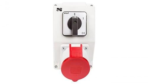 Installationssatz mit Sockel 32A 5P RS-Z (0-1) rot 6274-00 Elektro-Plast Aufleger 5901752631939 von elektro-plast nasielsk