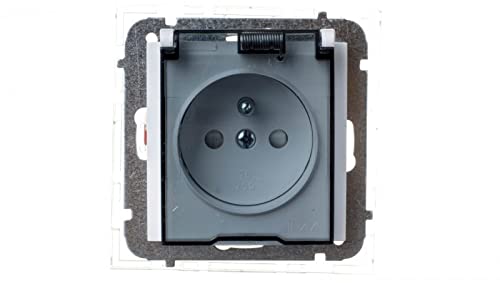 Sentia 5906868431725 Spritzschutz-Fassung mit Klappdeckel IP44 klar mit weißem Deckel 1466-10 von elektro-plast nasielsk