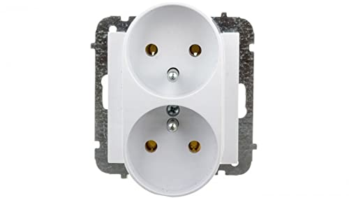 Sentia Doppelsteckdose z/u 16A IP20 weiß 1443-10 elektro-plast weiß 5906868431060 von elektro-plast nasielsk