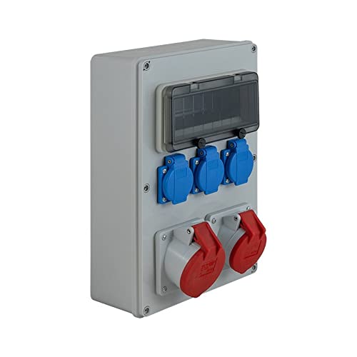 Baustromverteiler RB-1632 IP44 1x16A/5P 1x32A/5P 3xGS 65.1632 Elektro-plast Spatel 5901769011939 von elektro-plast opatÓwek