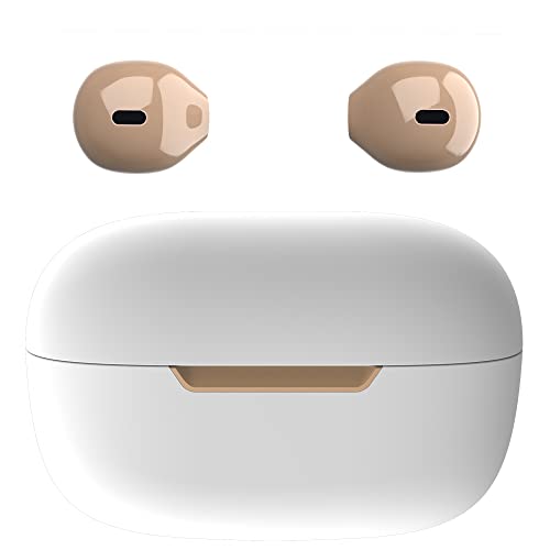 eleror Mini Sleep Earbuds Bluetooth Tiny Kopfhörer True Wireless Ohrhörer mit Ladehülle Freisprecheinrichtung für iPhone und Android Handys (Elfenbein)… von eleror