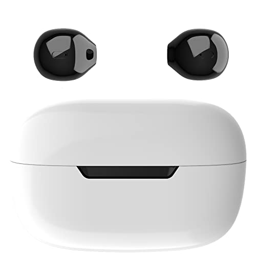 Mini Wireless Bluetooth Ohrhörer Kleine Kopfhörer Semi In-Ear Headset mit Ladetasche Freisprecheinrichtung für iPhone und Android Handys (schwarz)… von eleror