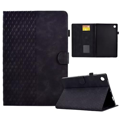 elfofle Hülle für Lenovo Tab M10 Plus 3rd Gen 10.6 Zoll 2022 (TB125FU /TB128FU /TB128XU) - Schutzhülle Kunstleder Leder Magnetische Geldbörse Tablet Flip Case Cover (Schwarz) von elfofle