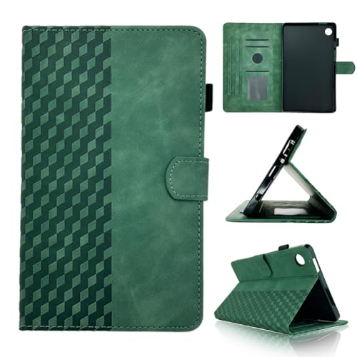 elfofle Hülle für Samsung Galaxy Tab A9 2023 8,7 Zoll - Schutzhülle Kunstleder Leder Magnetische Geldbörse Tablet Flip Case Cover mit Standfunktion Karten Slot (Grün) von elfofle