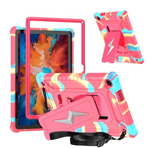 elitegadget Schutzhülle für Lenovo Tab 25,7 cm (10,1 Zoll) 2025 veröffentlicht (TB311FU) – Hybrid-Schutzhülle mit Ständer, Lightning-Design (Candy/Pink) von elitegadget