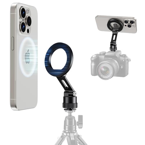 elitehood Magnetische Magsafe Stativ-Handyhalterung, faltbare Handyhalterung für Stativbefestigung mit 6,35 mm Schraube und kaltem Schuh, Aluminium-iPhone-Halterungsadapter für Aufnahmen, Aufnahmen elitehood Magnetische Magsafe Stativ-Handyhalterung, faltbare Handyhalterung für Stativbefestigung mit 6,35 mm Schraube und kaltem Schuh, Aluminium-iPhone-Halterungsadapter für Aufnahmen, Aufnahmen von elitehood