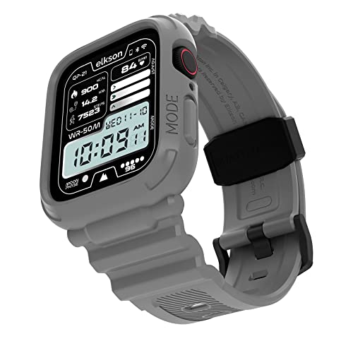 elkson Hergestellt für Apple Watch, Armband 41 mm, 40 mm, mit Bumper-Hülle, Quattro Pro Rugged Herrenarmbänder für Apple Watch SE und iWatch Serie 9, 8, 7, 6, 5, 4, Sport, Militär, Schutzhüllen für von elkson