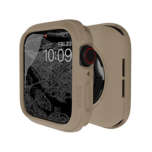 elkson Kompatibel mit Apple Watch 40 mm Bumper-Hülle, Quattro Series Rugged Case für Apple Watch SE 2 und iWatch Serie 6 5 4, langlebige Schutzhülle in Militärqualität, flexibel, stoßfest, Hellbraun von elkson