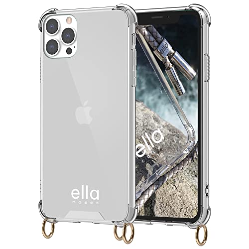 ella cases Handyhülle mit Ösen für iPhone 11 Pro Hülle transparent mit Ringen für Handykette in Gold einzeln ohne Kette modular mit Kordel, Schnur oder Gurt zum Umhängen ella cases Handyhülle mit Ösen für iPhone 11 Pro Hülle transparent mit Ringen für Handykette in Gold einzeln ohne Kette modular mit Kordel, Schnur oder Gurt zum Umhängen von ella cases