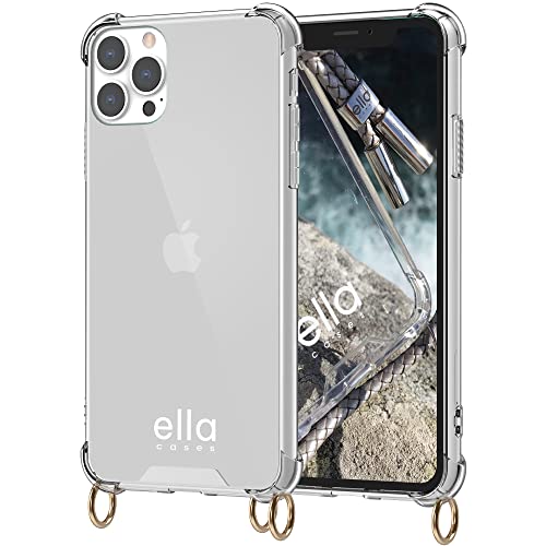 ella cases Handyhülle mit Ösen für iPhone 11 Pro Max Hülle transparent mit Ringen für Handykette in Gold einzeln ohne Kette modular mit Kordel, Schnur oder Gurt zum Umhängen ella cases Handyhülle mit Ösen für iPhone 11 Pro Max Hülle transparent mit Ringen für Handykette in Gold einzeln ohne Kette modular mit Kordel, Schnur oder Gurt zum Umhängen von ella cases