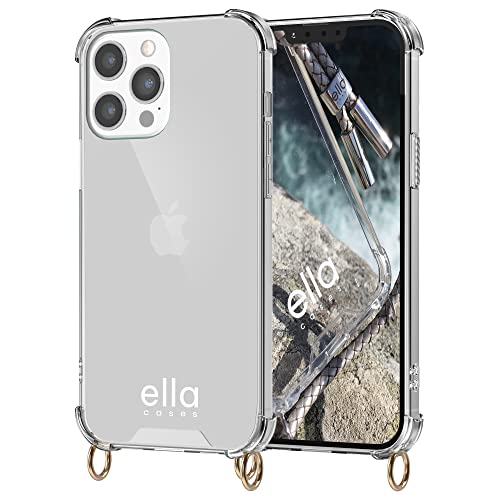 ella cases Handyhülle mit Ösen für iPhone 12 Pro Max Hülle transparent mit Ringen für Handykette in Gold einzeln ohne Kette modular mit Kordel, Schnur oder Gurt zum Umhängen ella cases Handyhülle mit Ösen für iPhone 12 Pro Max Hülle transparent mit Ringen für Handykette in Gold einzeln ohne Kette modular mit Kordel, Schnur oder Gurt zum Umhängen von ella cases
