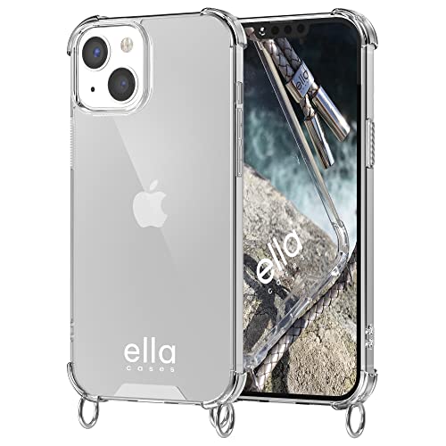 ella cases Handyhülle mit Ösen für iPhone 13 Hülle transparent mit Ringen für Handykette in Silber einzeln ohne Kette modular mit Kordel, Schnur oder Gurt zum Umhängen ella cases Handyhülle mit Ösen für iPhone 13 Hülle transparent mit Ringen für Handykette in Silber einzeln ohne Kette modular mit Kordel, Schnur oder Gurt zum Umhängen von ella cases