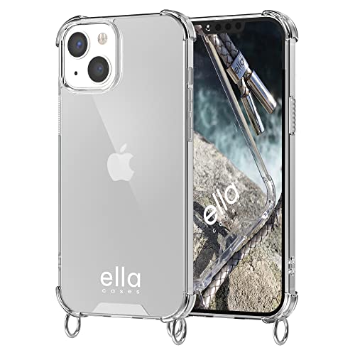 ella cases Handyhülle mit Ösen für iPhone 13 Mini Hülle transparent mit Ringen für Handykette in Silber einzeln ohne Kette modular mit Kordel, Schnur oder Gurt zum Umhängen ella cases Handyhülle mit Ösen für iPhone 13 Mini Hülle transparent mit Ringen für Handykette in Silber einzeln ohne Kette modular mit Kordel, Schnur oder Gurt zum Umhängen von ella cases