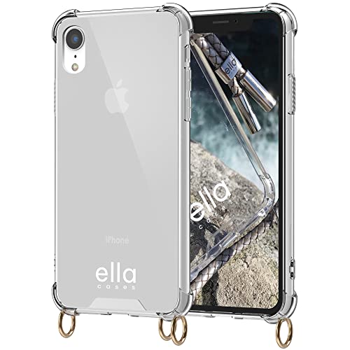 ella cases Handyhülle mit Ösen für iPhone XR Hülle transparent mit Ringen für Handykette in Gold einzeln ohne Kette modular mit Kordel, Schnur oder Gurt zum Umhängen ella cases Handyhülle mit Ösen für iPhone XR Hülle transparent mit Ringen für Handykette in Gold einzeln ohne Kette modular mit Kordel, Schnur oder Gurt zum Umhängen von ella cases