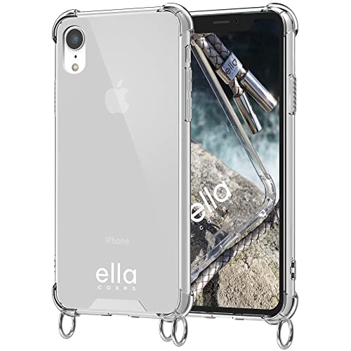 ella cases Handyhülle mit Ösen für iPhone XR Hülle transparent mit Ringen für Handykette in Silber einzeln ohne Kette modular mit Kordel, Schnur oder Gurt zum Umhängen ella cases Handyhülle mit Ösen für iPhone XR Hülle transparent mit Ringen für Handykette in Silber einzeln ohne Kette modular mit Kordel, Schnur oder Gurt zum Umhängen von ella cases