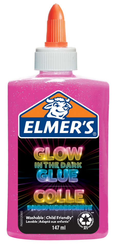 ELMER, S Glow in the Dark Bastelkleber, rosa, 147 ml von elmer, s
