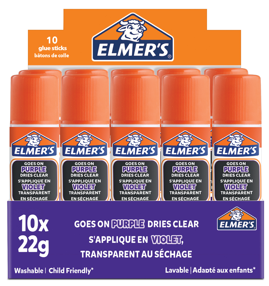 ELMER, S Klebestift Disappearing Purple, 22 g, 10er Box von elmer, s