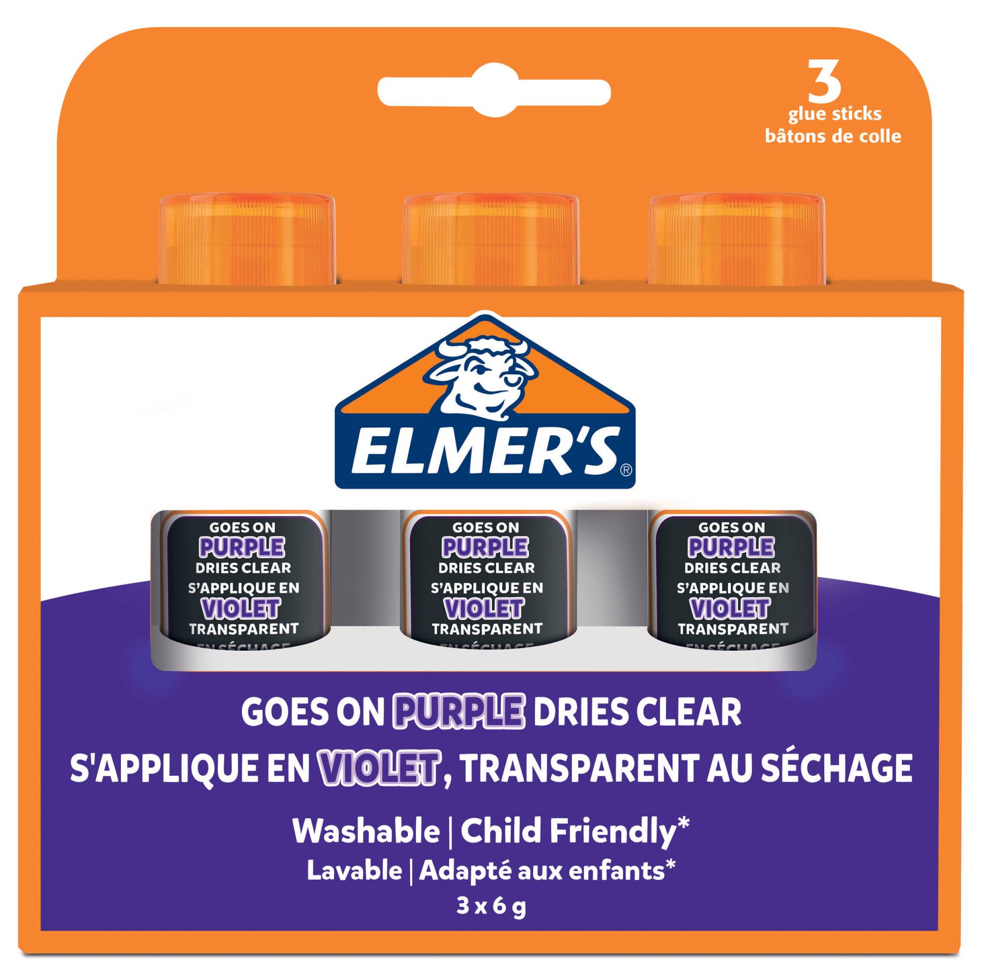 ELMER, S Klebestift Disappearing Purple, 40 g, 5er Blister von elmer, s