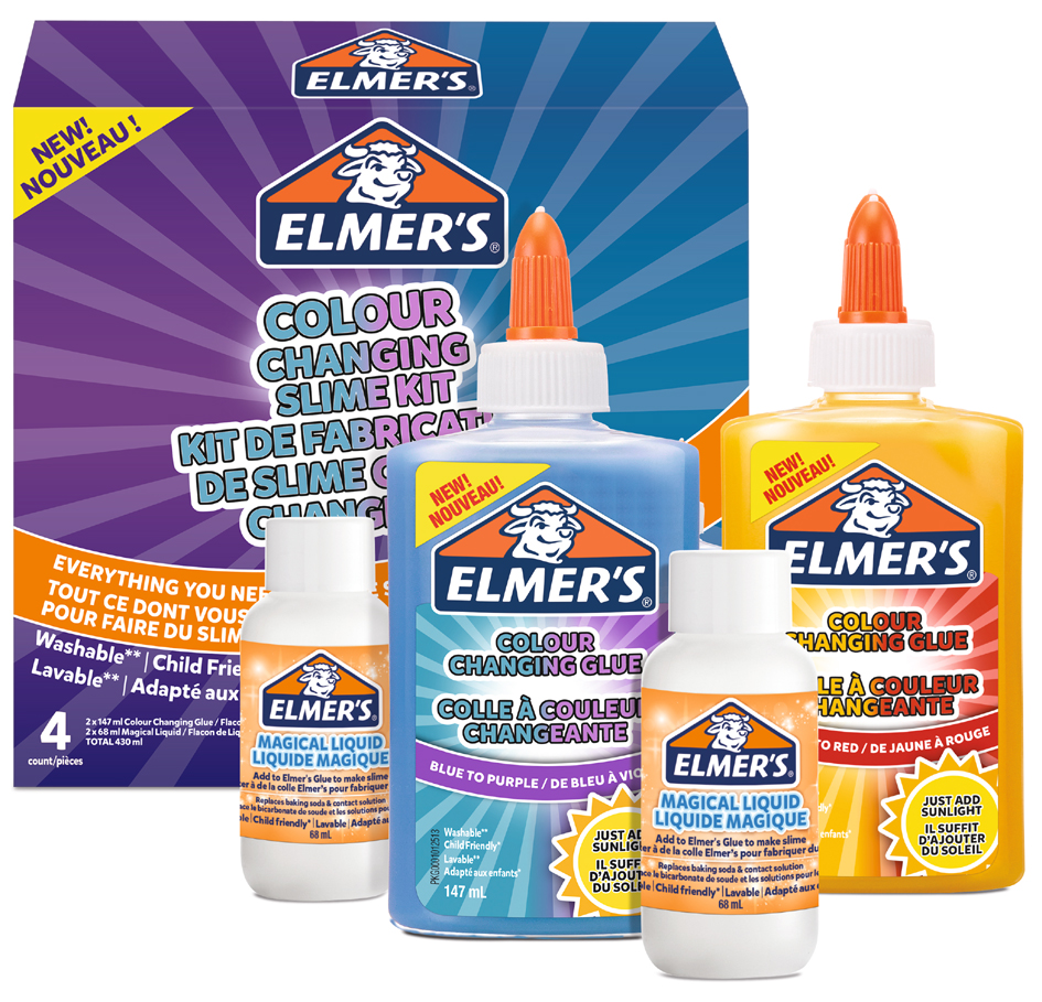 ELMER, S Slime Set , Color Changing Slime Kit, , 4-teilig von elmer, s