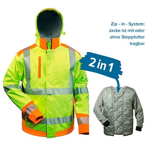 elysee® unisex Warnjacke RICKMER gelb, orange Größe 3XL von elysee®