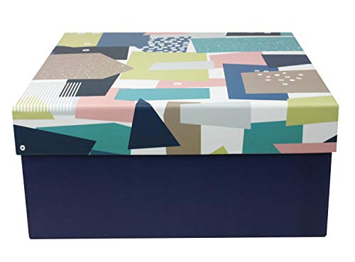 Emartbuy Starrer Geschenkbox, 20 x 20 x 7 cm, Dunkelblaue Box mit Bedrucktem Abstraktem Deckel Emartbuy Starrer Geschenkbox, 20 x 20 x 7 cm, Dunkelblaue Box mit Bedrucktem Abstraktem Deckel von emartbuy