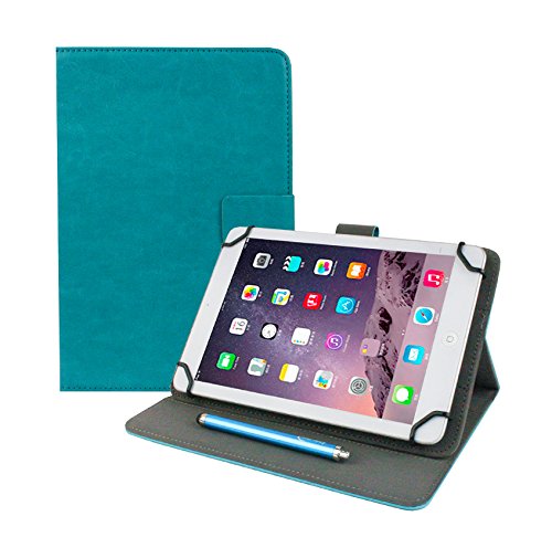 Emartbuy Universal 9.7 Zoll - 10.8 Zoll Turkis Multi Angle Folio Brieftasche Case Cover Hulle Abdeckung Mit Card Slots Und Stylus Stift Geeignet Für Ausgewählte Geräte Aufgeführt Unten von emartbuy