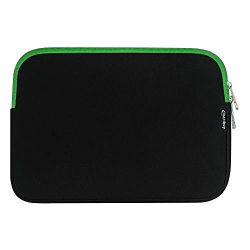 emartbuy Schwarz/Grun Wasserresistent Neopren Soft Zip Case Cover Hülle 8 Zoll Zoll Geeignet Für Ausgewählte Geräte Aufgeführt Unten von emartbuy