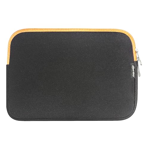emartbuy Schwarz/Orange Neopren Reißverschlus Hülsen Abdeckungs kompatibel mit Microsoft Surface Pro 7 2019, Surface Pro X 2019, Surface Pro 6 2018, Surface Pro 2017, Surface Pro 4 & 5 12.3 Zoll von emartbuy