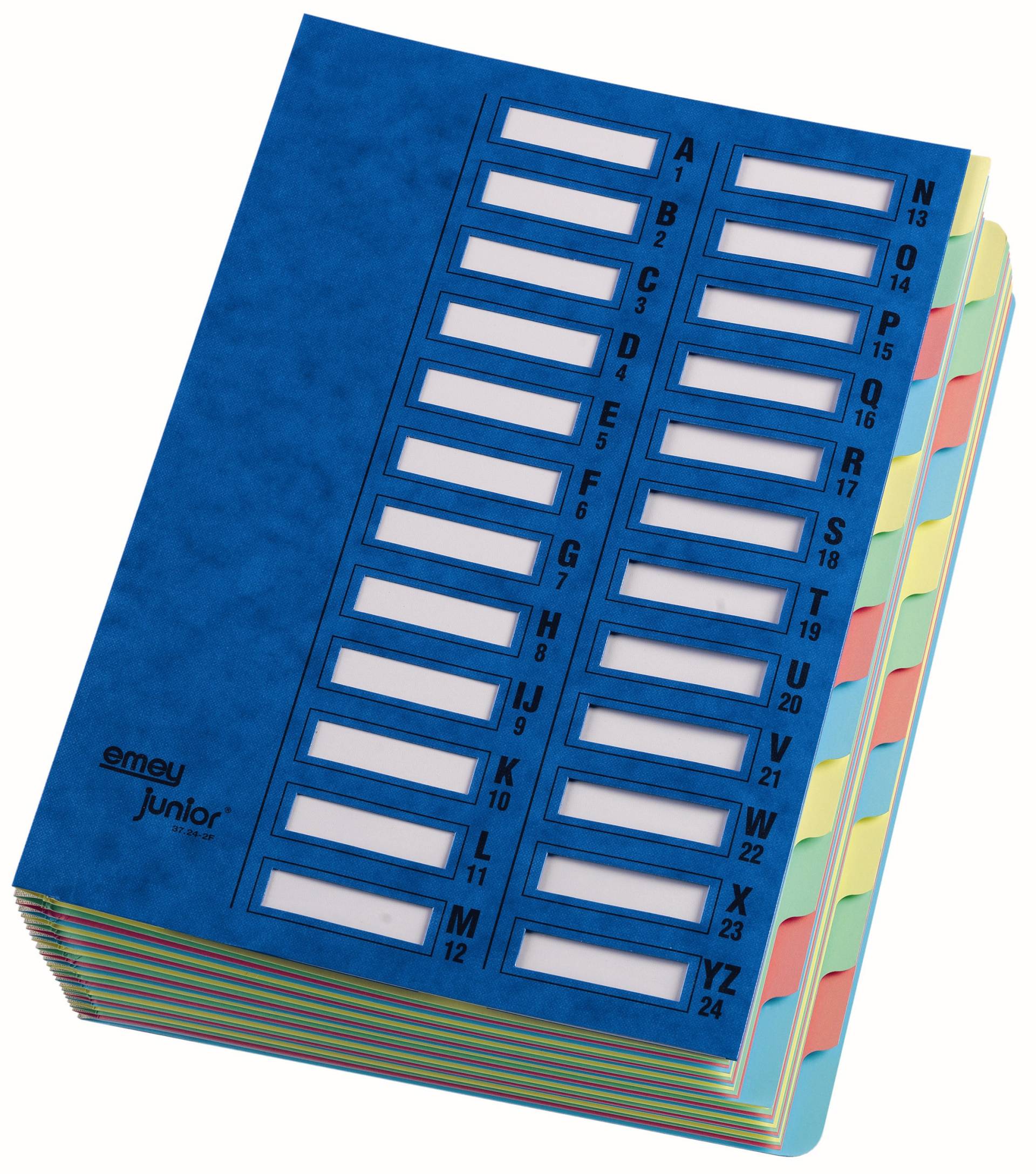 emey Ordnungsmappe Junior, 24 Fächer, mit Zahlenskala, blau von emey