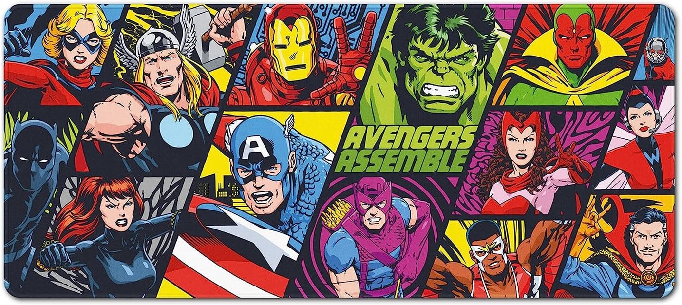 empireposter Gaming Mauspad XXL Mousepad - Marvel Avengers Assemble- extra groß - 80x35 cm (1-St) von empireposter