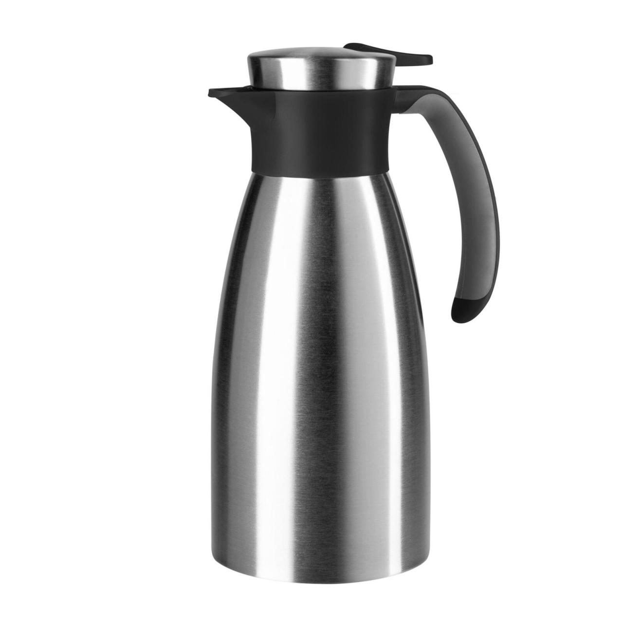 emsa Isolierkanne Soft Grip 1,0 l silber, schwarz von emsa