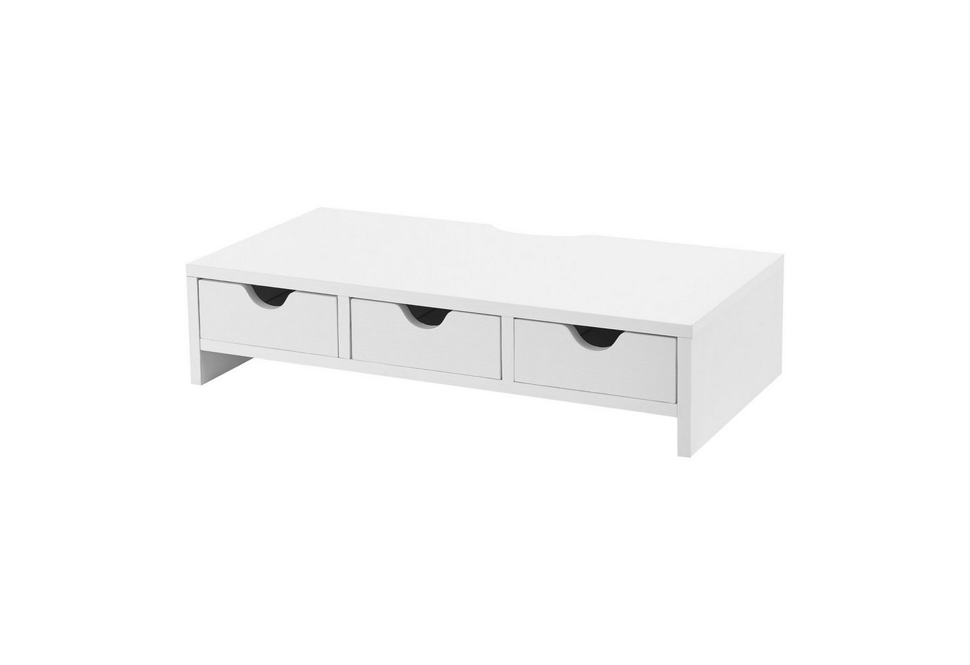 en.casa Monitorständer, (»Ruovesi« Bildschirmerhöhung 12x51x25cm Weiß) von en.casa