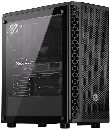 Endorfy Signum 300 Core Midi-Tower PC-Gehäuse Schwarz 2 vorinstallierte Lüfter, Seitenfenster, Sta von endorfy