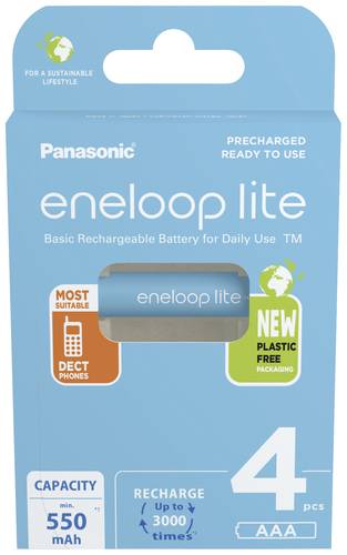 Eneloop lite HR03 Micro (AAA)-Akku NiMH 550 mAh 1.2V 4St. von eneloop