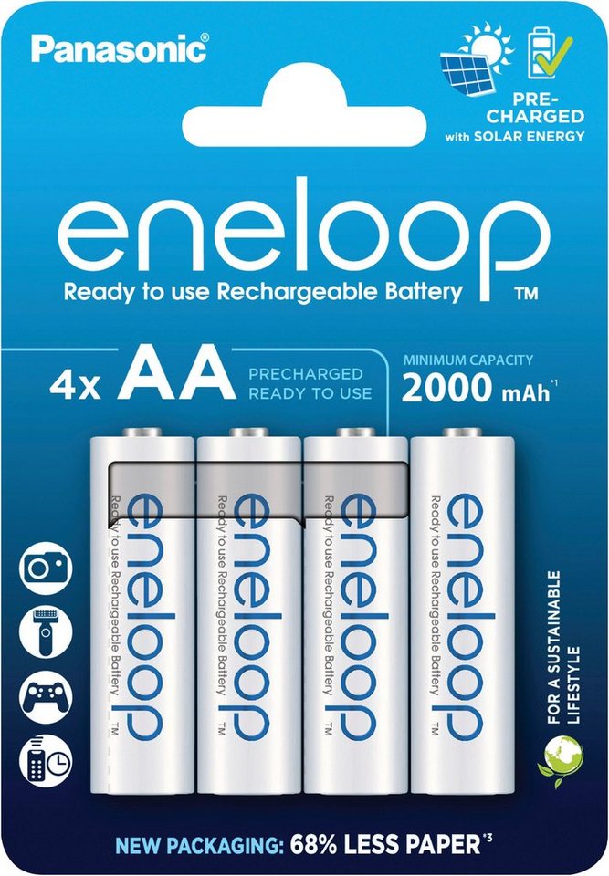 eneloop Eneloop Mignon/AA/HR06 Akku Mignon (4 St), 1.2V/2000mAh von eneloop