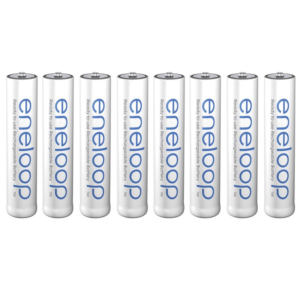 eneloop eneloop eneloop HR03 Micro (AAA)-Akku NiMH 800 mAh 1.2 V 8 St. Batterie, (1.20 V) von eneloop